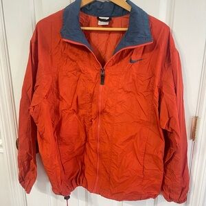 Vintage 90s Nike Medium Windbreaker Jacket Swoosh Orange
